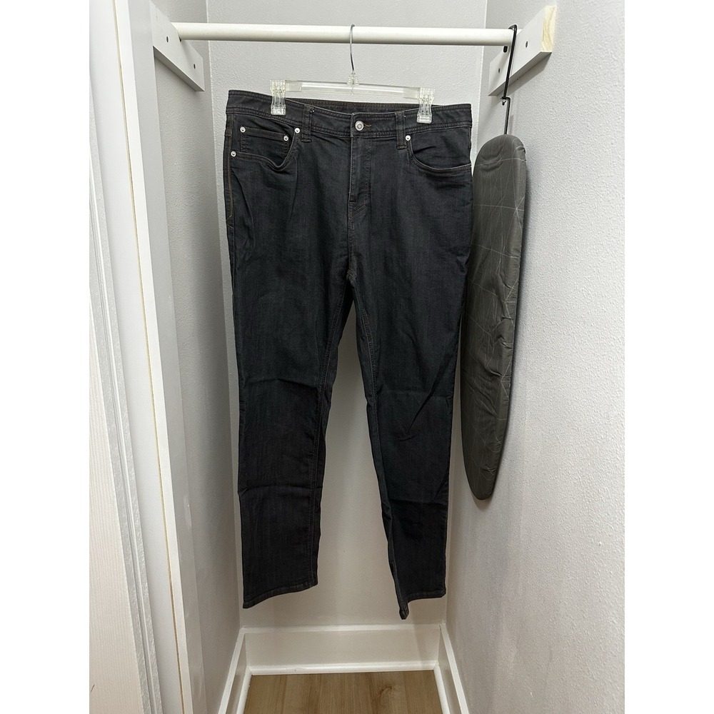 PrAna Pants Mens 35x32 Blue Slim Fit Organic Cotton Stretch Casual Jeans Outdoor - Picture 1 of 7